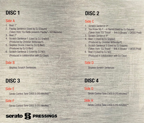 Ortofon DJ Tutorial 95th Anniversary 12” Scratch Vinyl (Pair) + 12” Serato Vinyl (Pair)