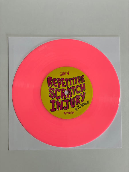 DJ Woody - Repetitive Scratch Injury 7" Pink Vinyl (White Sleeve)