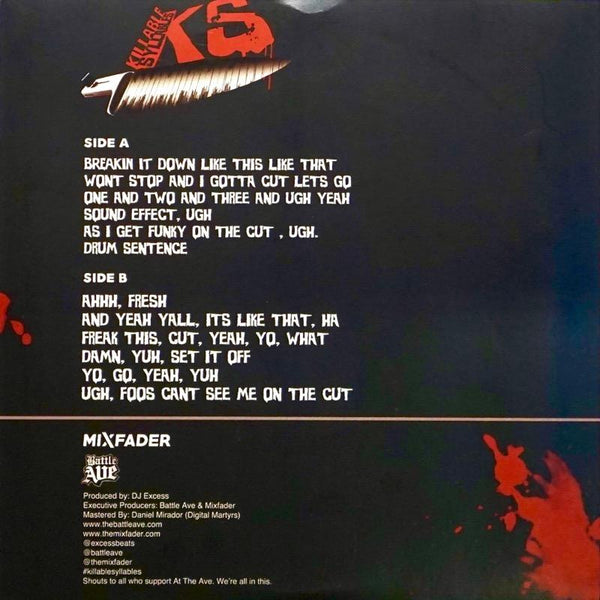 Battle Ave - Killable Syllables 7" Red Vinyl