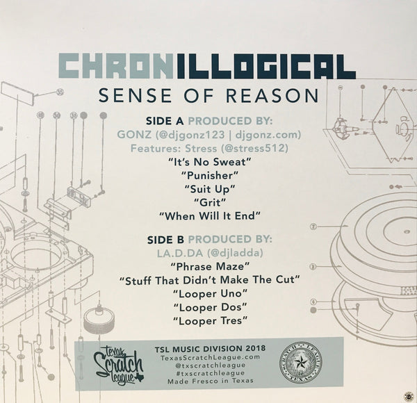 Texas Scratch League - Chronillogical 10" Blue Vinyl