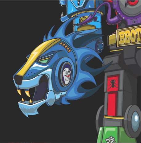 Super Seal Giant Robo V.2 (R. Arm) 10" Blue Record