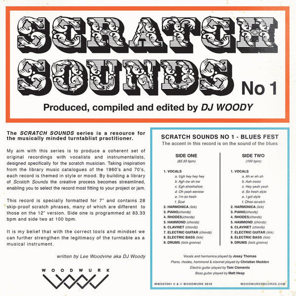 DJ Woody - Scratch Sounds No. 1 - 7" Blue Vinyl