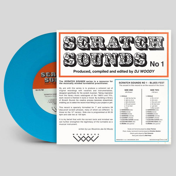 DJ Woody - Scratch Sounds No. 1 - 7" Blue Vinyl