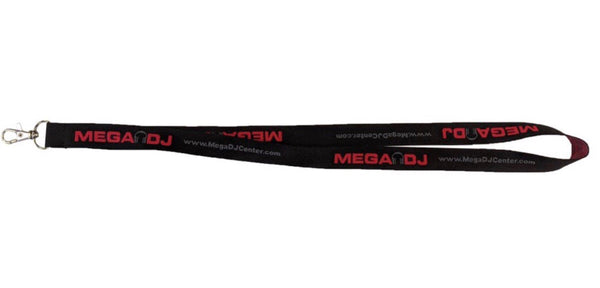 Mega DJ Center Landyard - Black/Red