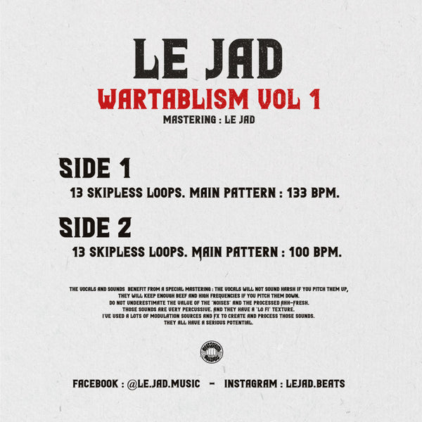 LE JAD - Wartablism 12" Red Vinyl