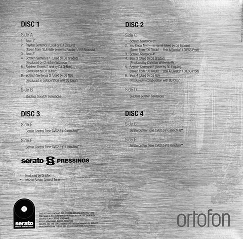 Ortofon DJ Tutorial 95th Anniversary 12” Scratch Vinyl (Pair) + 12” Serato Vinyl (Pair)