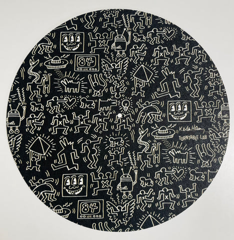 Keith Haring Robot DJ 12”Slipmats(Black)(Pair)
