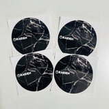 Raiden Fader Center Label Stickers For DJing (4 Stickers) B/W