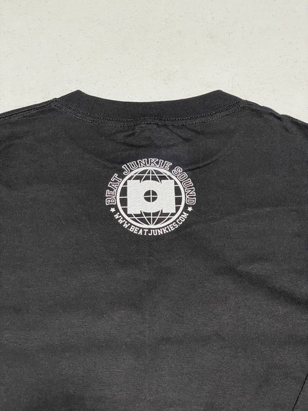 Beat Junkies Eat Sleep Skratch Repeat Long Sleeves Black Shirt (Size M)