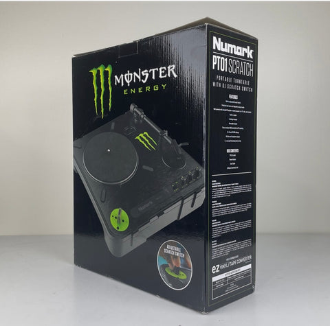 Limited Edition Monster Energy Numark PT01 Scratch Portable Turntable