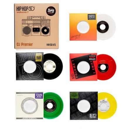 DJ Premier: Hip Hop 50 Vol.1
(Colored Vinyl) Vinyl 5x7" Boxset
