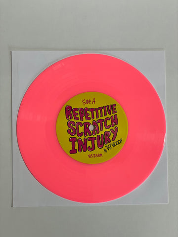 DJ Woody - Repetitive Scratch Injury 7" Pink Vinyl (White Sleeve)