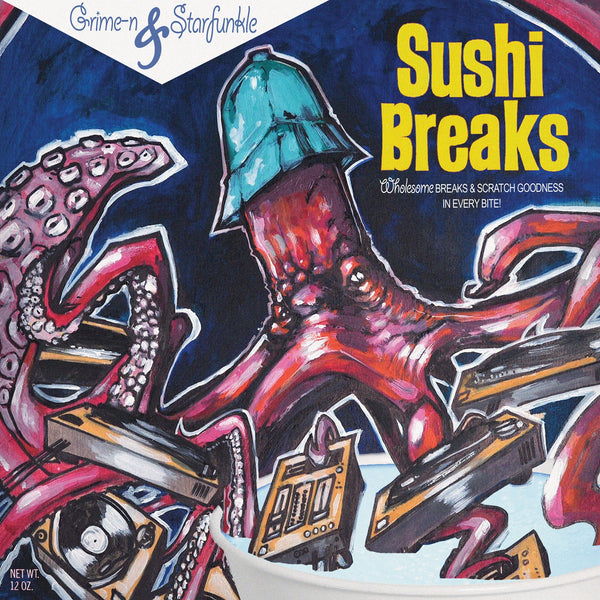 Grime-n & Starfunkle - Sushi Breaks 7" Blue Vinyl