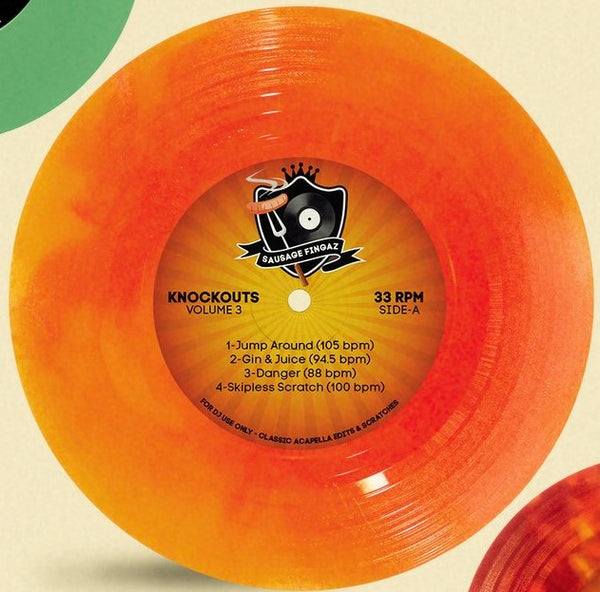 Sausage Fingaz - Knockouts Vol 3 - 7" Orange Vinyl