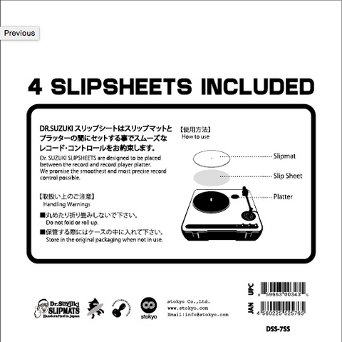 Dr. Suzuki 7" Slipsheets