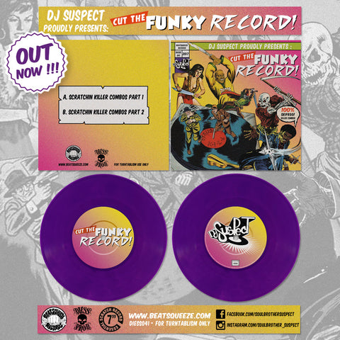 DJ Suspect - Cut The Funky Record - 7" Purple Vinyl