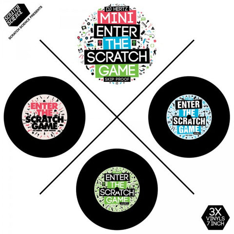 DJ Hertz - Mini Enter The Scratch Game - 3 x 7'' Black Vinyl